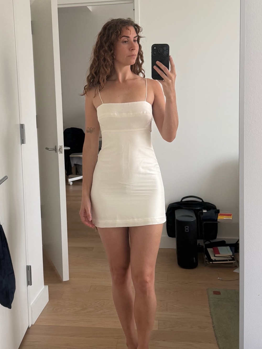 Realisation Par Cream Silk Slip Mini Dress 90’s Vibe